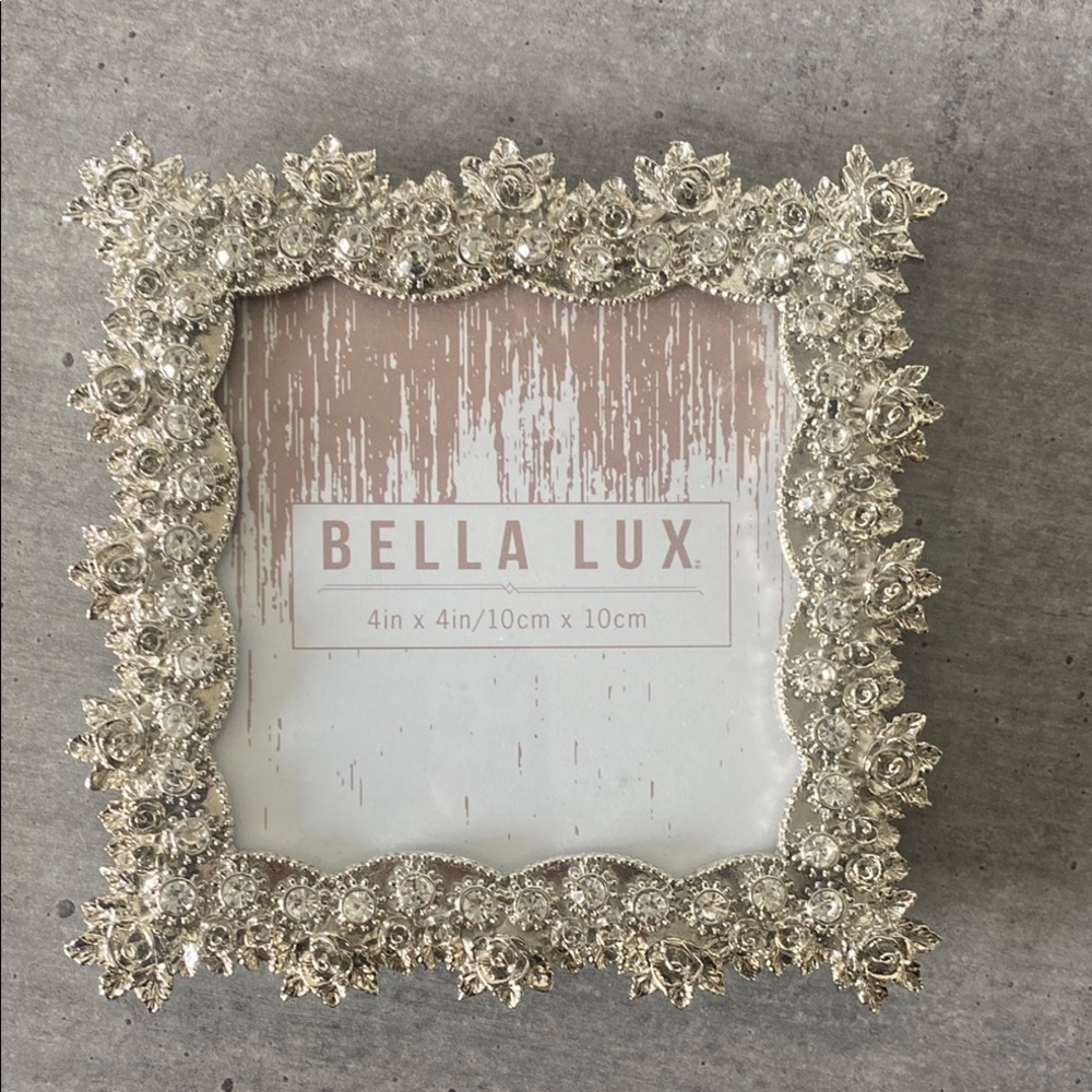 Bella Luxx Silver Floral Photo Frame